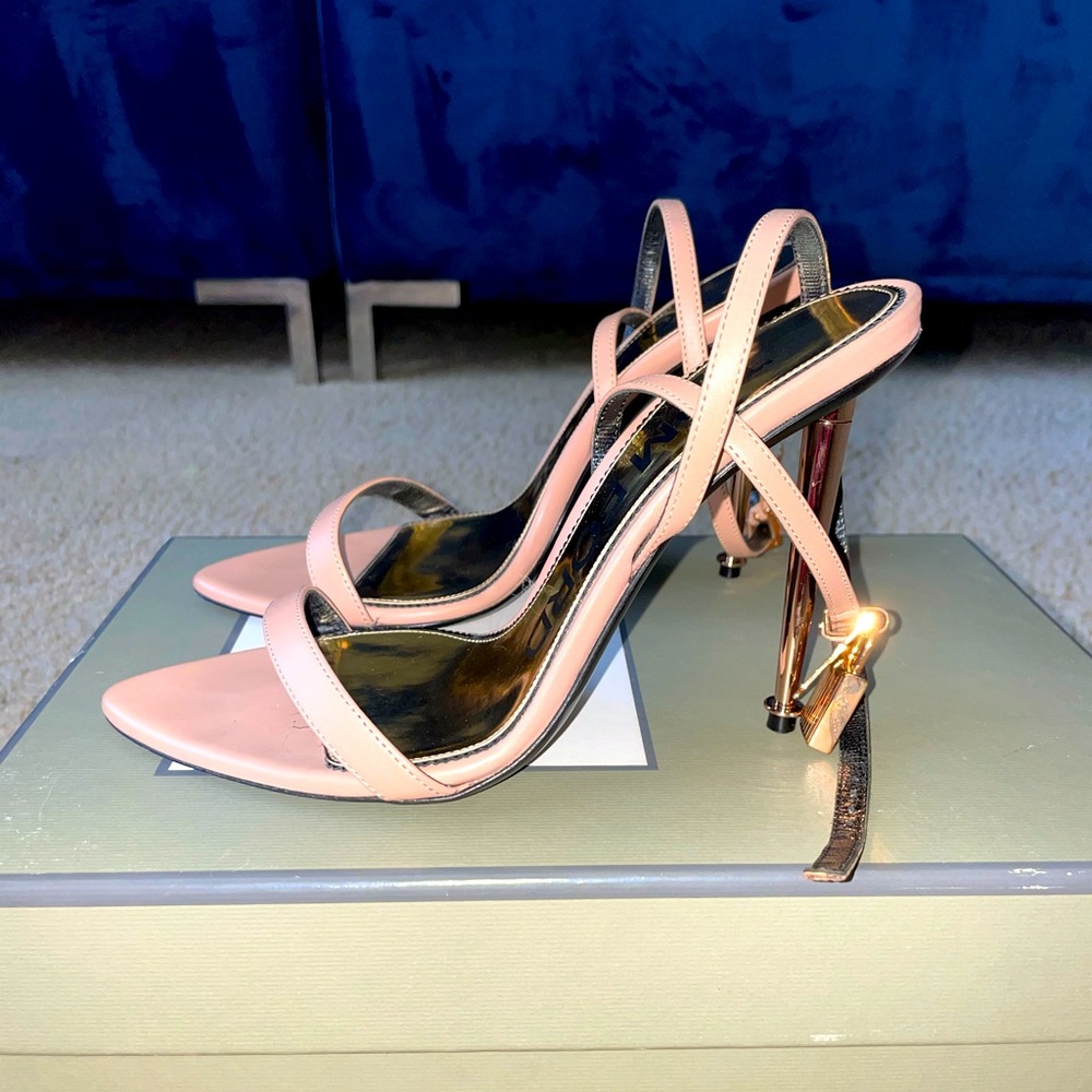 Flesh tone Tom Ford big heel Sandal